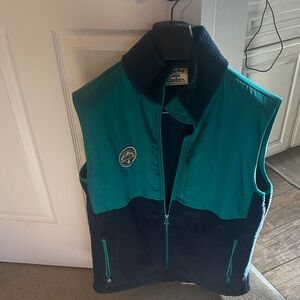 Rowdy Gentleman Teal and Navy Fleece Lined Vest
